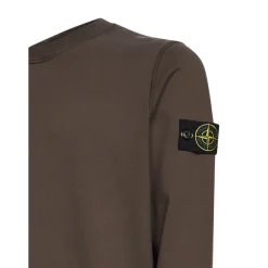 Trøjer|Sweatshirts<Stone Island Crewneck Sweatshirt Brun