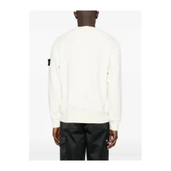 Trøjer|Sweatshirts<Stone Island Crewneck Sweatshirt Hvid