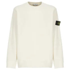 Trøjer|Sweatshirts<Stone Island Crewneck Sweatshirt Beige