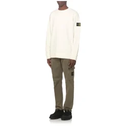Trøjer|Sweatshirts<Stone Island Crewneck Sweatshirt Beige