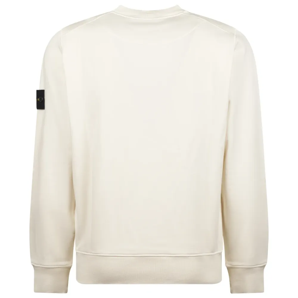 Trøjer|Sweatshirts^Stone Island Crewneck Sweatshirt Hvid