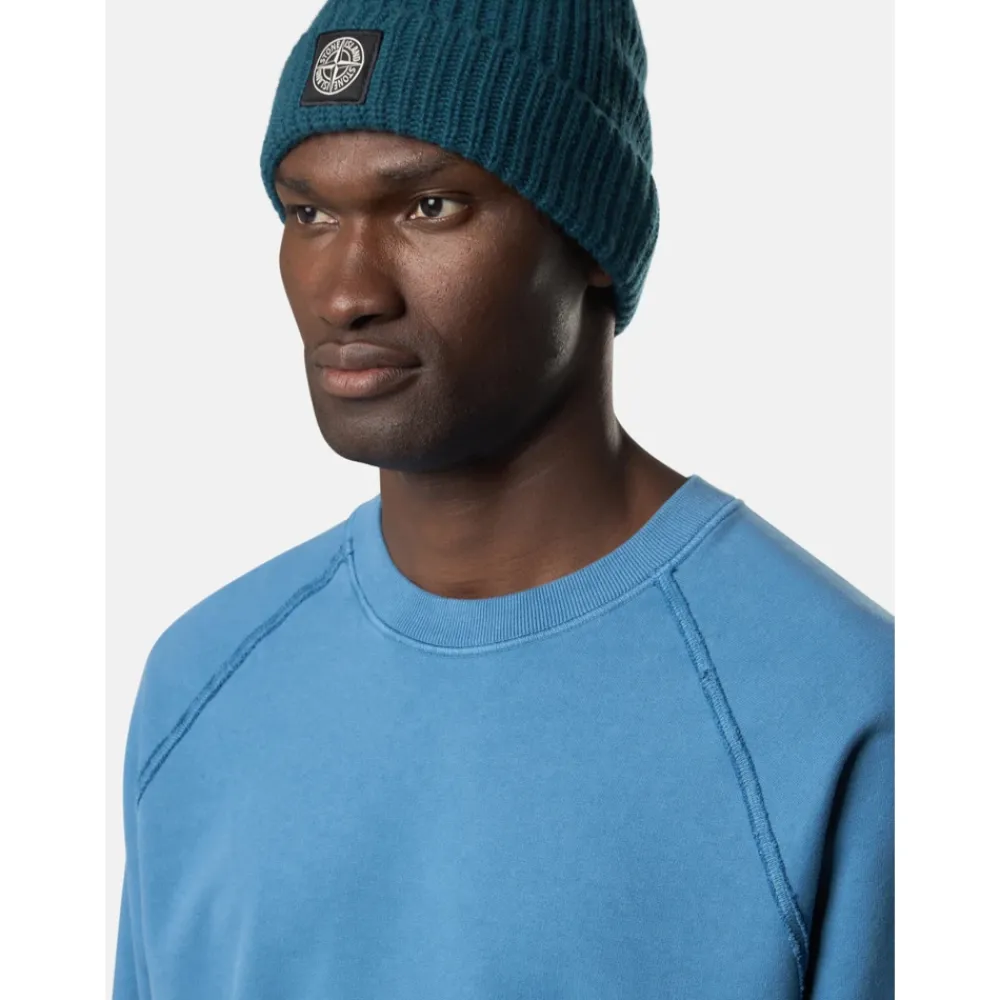 Sweatshirts^Stone Island Crewneck Sweatshirt Blå