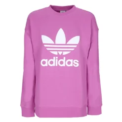 Sweatshirts^Adidas Crewneck Trefoil Sweatshirt Lilla