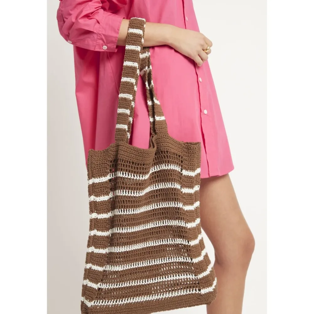Indkøbstasker^Faithfull the brand Crochet Tote Bag Brun