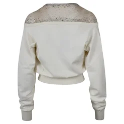 Striktrøjer & Sweatere<Giuseppe Di Morabito Cropped Cardigan Hvid
