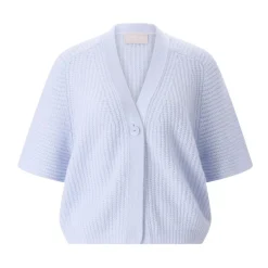 Striktrøjer & Sweatere<Hemisphere Cropped Cashmere and Cotton Cardigan Blå