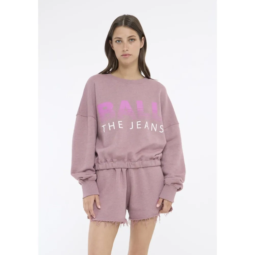 Sweatshirts<Ball Cropped Sweatshirt Wistful Mauve Pink