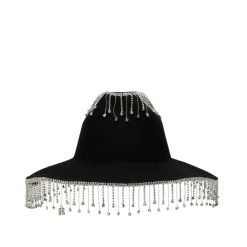 Huer & Kasketter<ROTATE Birger Christensen Crystal Cowboy Hat Sort