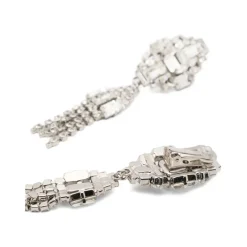 Smykker^Alessandra Rich Crystal Fringe Earrings Hvid