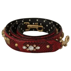 Tilbehør Til Tasker^Dolce & Gabbana Crystals Vendbar Skulderrem Rød