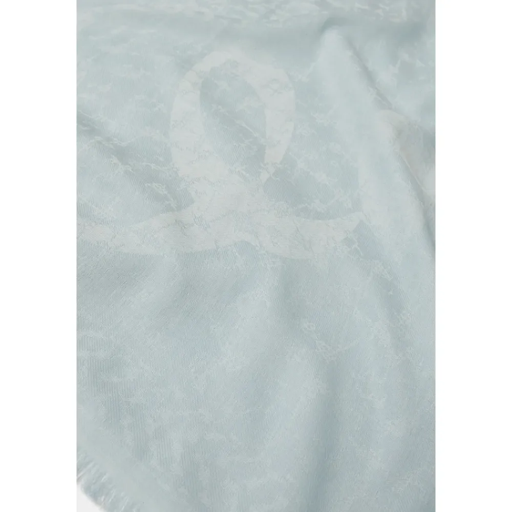 Tørklæder<Lala Berlin Cube Camille Soft Cotton Scarf Blå