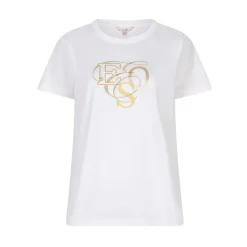 T-Shirts<Esqualo Curly Lettering T-Shirt Hvid
