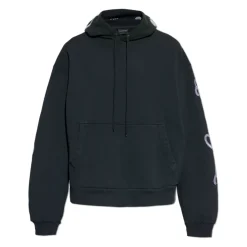 Trøjer<Balenciaga Cursive Oversized Hættetrøje Sort