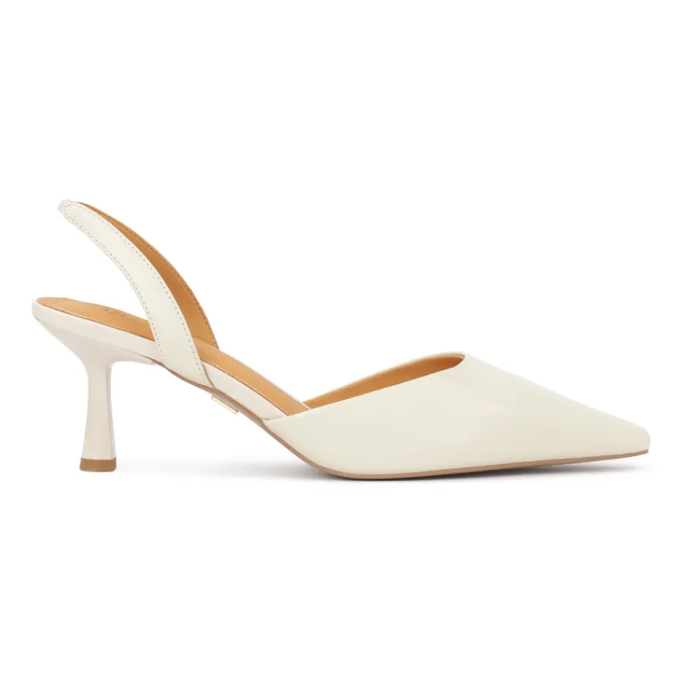 Pumps|Stiletter^Kazar Cutout pumps med åben top og åbne hæle Hvid