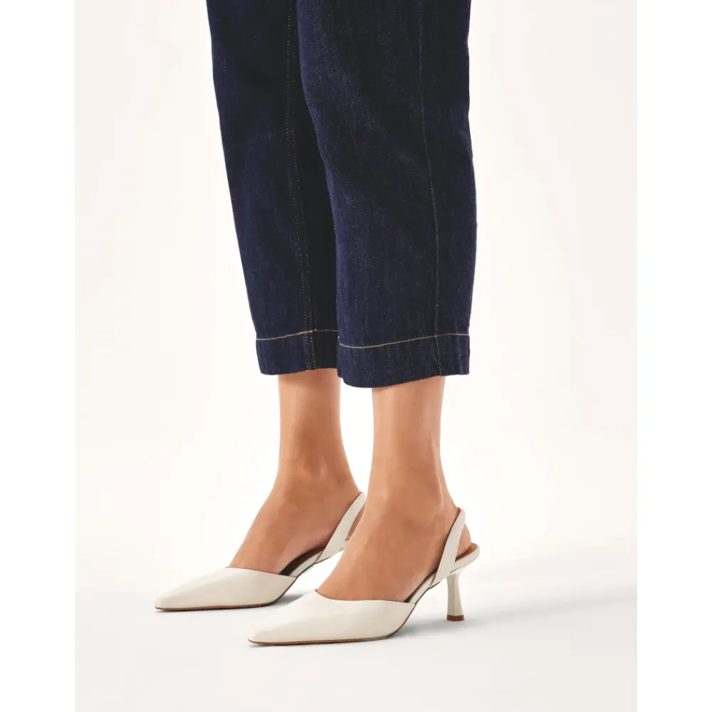 Pumps|Stiletter^Kazar Cutout pumps med åben top og åbne hæle Hvid