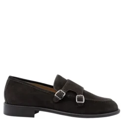 Business Sko^Antica Cuoieria 23070-C-VS3.EBONY Loafer med dobbeltspænde Brun
