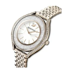 Ure^Swarovski Damearmbåndsur Crystalline Aura Ur Schweizisk Produktion, Metalarmbånd, Gylden, Champagne-Gylden Finish 5519456 Gul