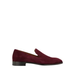 Loafers<Christian Louboutin Danny Flex Nubuck Moccasin Rød