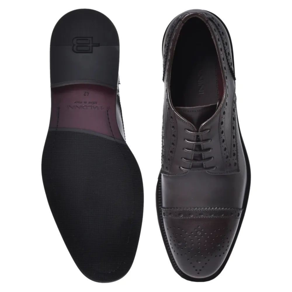 Business Sko^Baldinini Dark brown leather lace-ups Brun