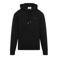 Trøjer<Ami Paris De Coeur Hoodie Sort