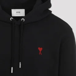 Trøjer<Ami Paris De Coeur Hoodie Sort