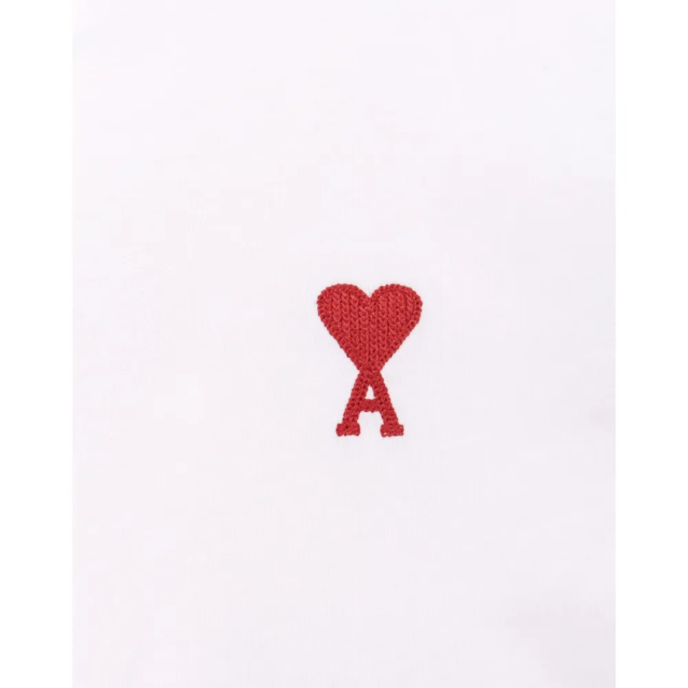 T-Shirts<Ami Paris De Coeur T-shirt Hvid