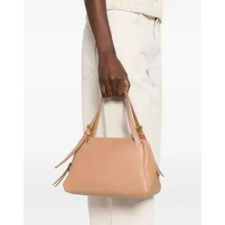 Bæltetasker^Gianni Chiarini DEA Maxi Grain Læder Tote Taske Beige