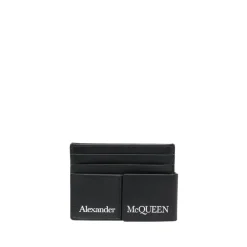 Punge & Kortholder<Alexander McQueen Delbar Dobbelt Kortholder Sort