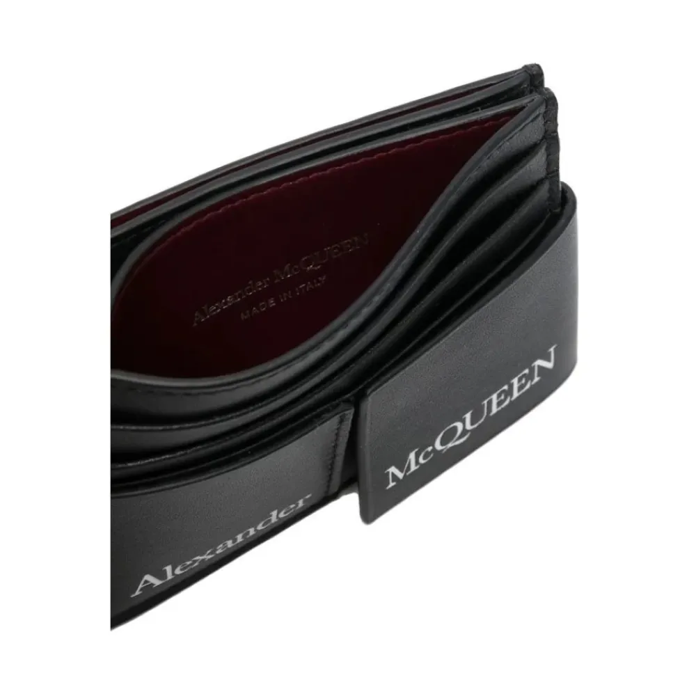 Punge & Kortholder<Alexander McQueen Delbar Dobbelt Kortholder Sort