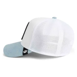 Huer, Kasketter & Hatte|Huer & Kasketter<Goorin Bros Denim Fly High Trucker Cap Hvid