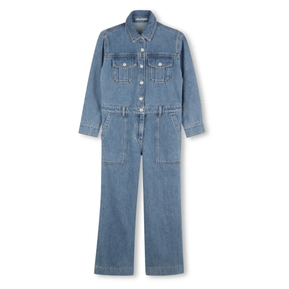 Jumpsuits<Zadig & Voltaire Denim Jumpsuit med skjortekrave Blå