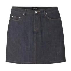 Nederdele<A.P.C. Denim Mini Nederdel med Indigo Kant Blå