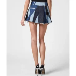Nederdele<Philipp Plein Denim Mini Skirt Blå
