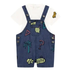 Jumpsuits<Guess Denim Mønstret T-shirt og Overalls Blå