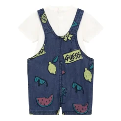Jumpsuits<Guess Denim Mønstret T-shirt og Overalls Blå