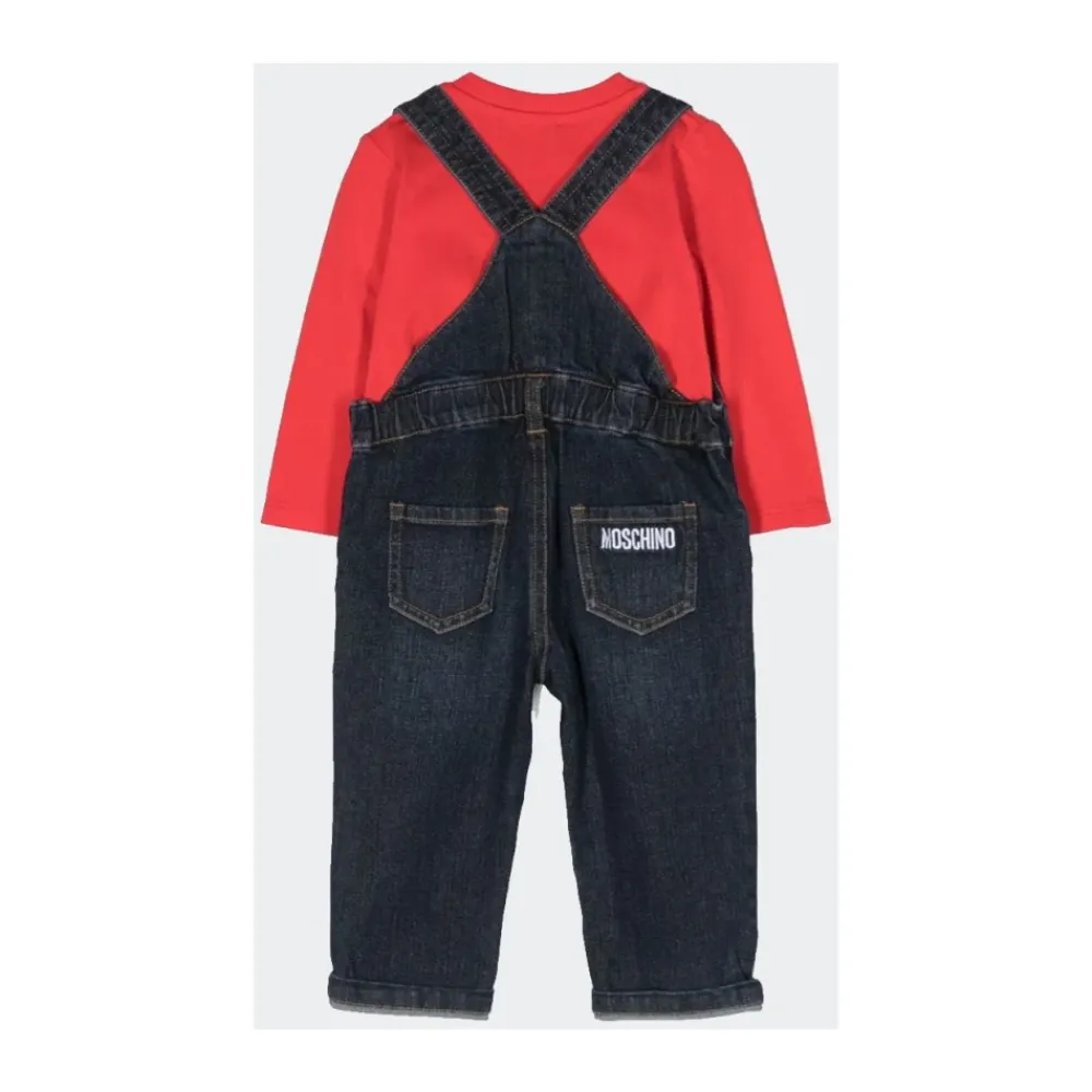 Jumpsuits<Moschino Denim Salopette og langærmet T-shirt sæt Multifarvet
