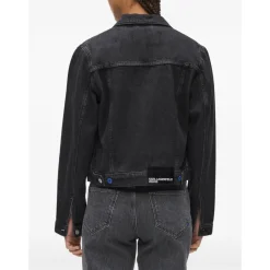Jakker^Karl Lagerfeld Denimjakke med snøre Sort