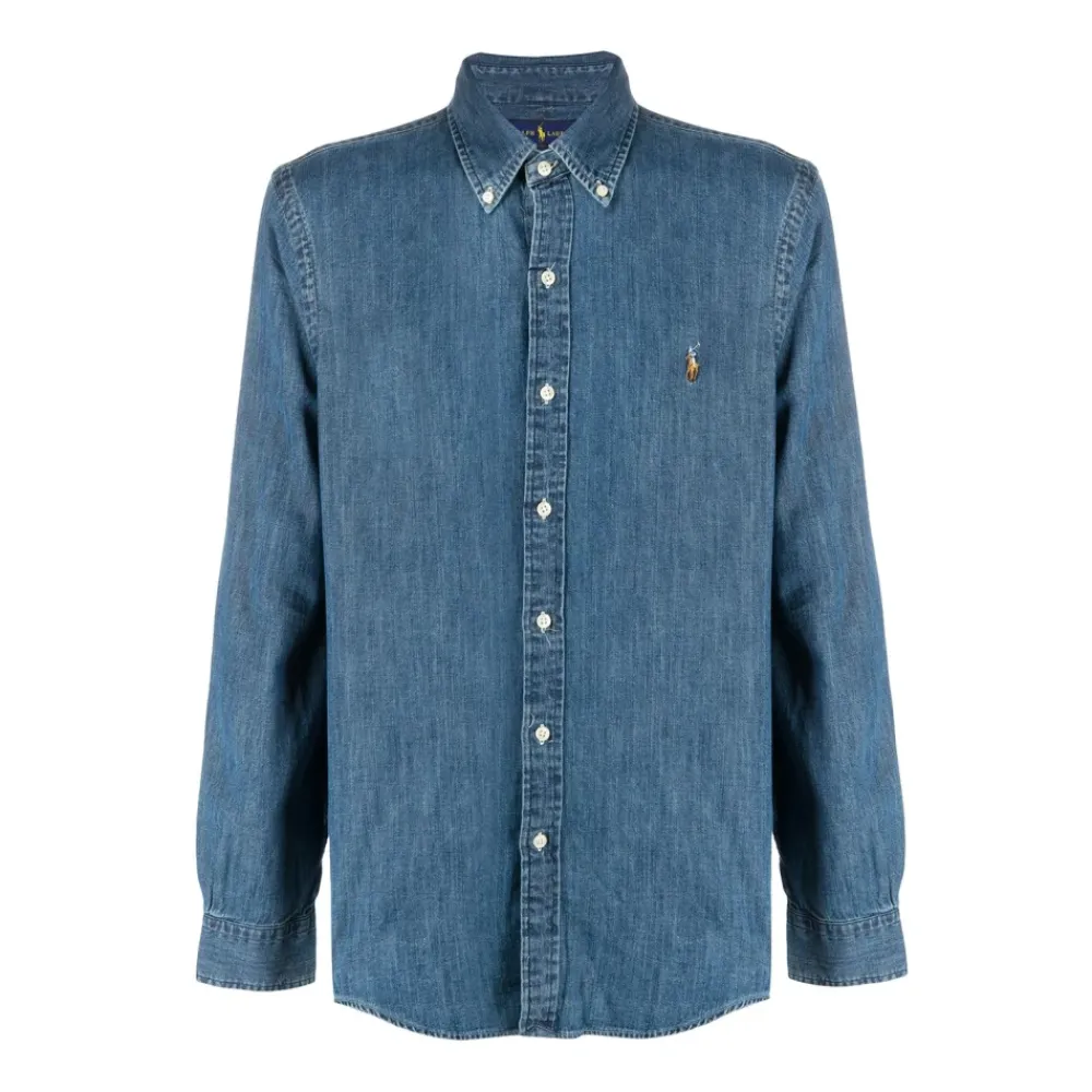 Skjorter<Polo Ralph Lauren Denimskjorte Blå