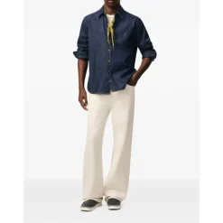 Skjorter<Ami Paris Denimskjorte Blå