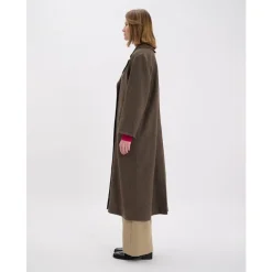 Frakker^Ines de la Fressange Paris Denise Brown Uld Herringbone Frakke Brun