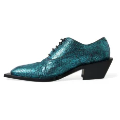 Snøresko^Dolce & Gabbana Derby Block Heel Shoes Blå