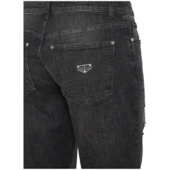 Jeans^Philipp Plein Destroyed Slim Fit Jeans Grå