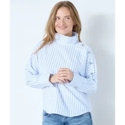 Bluser & Skjorter<Co'Couture DevinCC AsymCC Button Blouse Blå