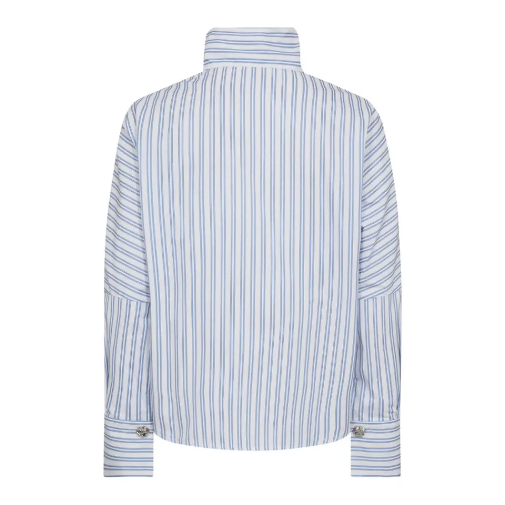 Bluser & Skjorter<Co'Couture DevinCC AsymCC Button Blouse Blå