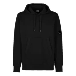 Trøjer<C.P. Company Diagonal Raised Fleece Hoodie Sort