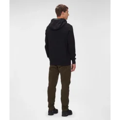 Trøjer<C.P. Company Diagonal Raised Fleece Hoodie Sort