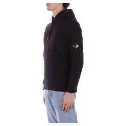 Trøjer^C.P. Company Diagonal Raised Fleece Hoodie Sort