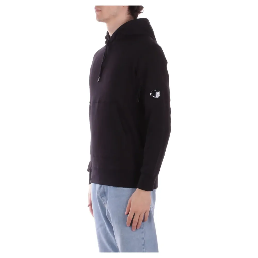 Trøjer^C.P. Company Diagonal Raised Fleece Hoodie Sort