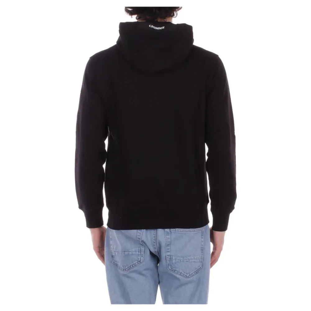 Trøjer^C.P. Company Diagonal Raised Fleece Hoodie Sort