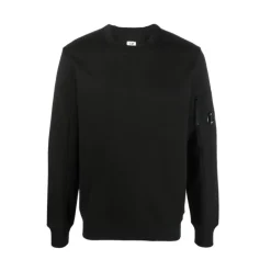 Trøjer|Sweatshirts<C.P. Company Diagonal Raised Fleece Sweatshirt Sort